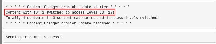 en content changer access level result