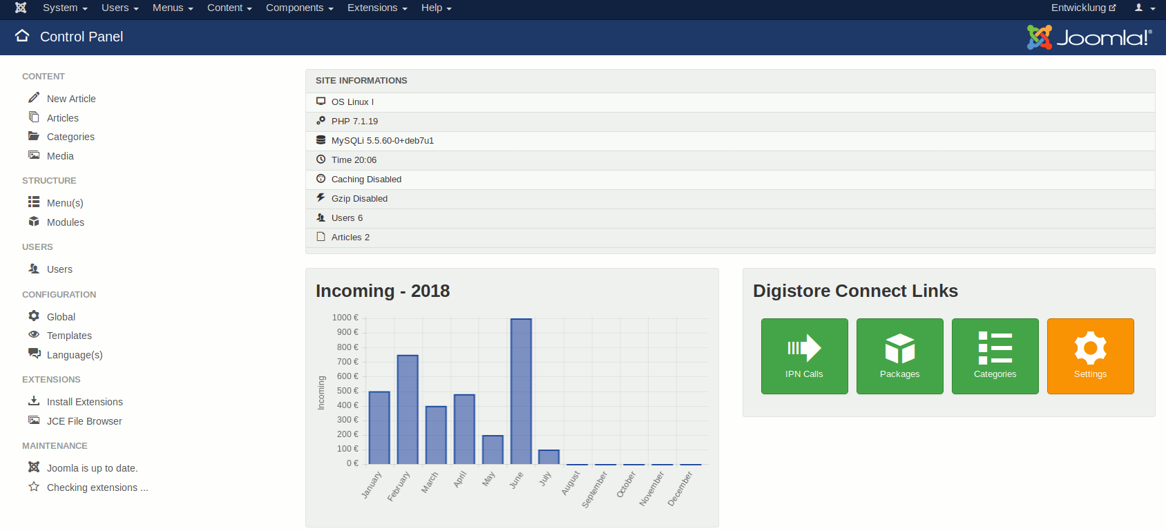 Digistore Connect Dashboard